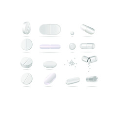 Tablets of different sizes on a white background. Set.