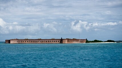Fort Jefferson, Dry Tortugas National Park, Garden Key, Florida Keys. Fort as seen from the water....