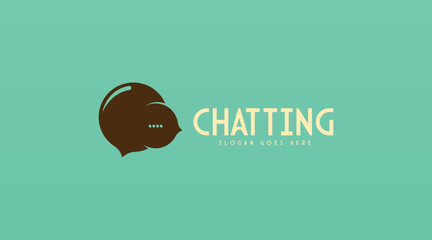 Chatting Logo Design Concept Vector. Bubble Chat Logo Template Vector