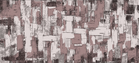 Background with paint strokes on canvas. Dirty grungy painted art, wide vector texture