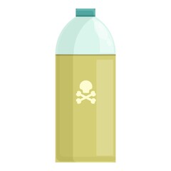 Insecticide bottle icon cartoon vector. Chemical pesticide. Safety control