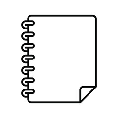 Notebook icon. isolated Flat design. vector illustration