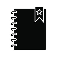 Notebook icon. isolated Flat design. vector illustration
