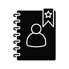 Notebook icon. isolated Flat design. vector illustration