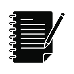 Notebook icon. isolated Flat design. vector illustration