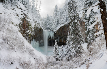 Tamanawas Falls Winter Scene