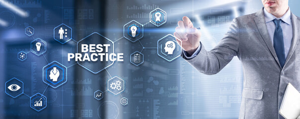 Fototapeta na wymiar Best Practice Business Technology Internet successful business concept