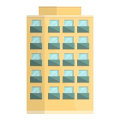 Building icon cartoon vector. Residential apartment. House office