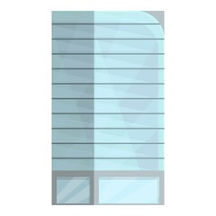 Multistory condominium icon cartoon vector. Apartment building. Residential house