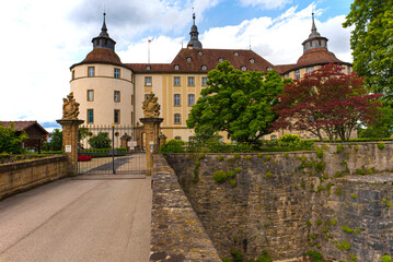 Schloss Langenburg. Erbaut im 13. Jh. &Ouml;ffentlich zug&auml;nglicher Wohnsitz des F&uuml;rsten zu Hohenlohe. Langenburg Castle. Built in the 13th century. Publicly accessible residence of the Prince of Hohenlohe.