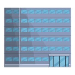 Multistory management icon cartoon vector. Building apartment. City house