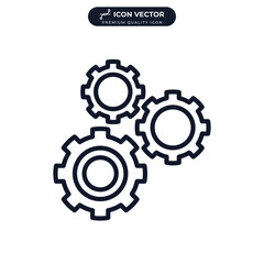 Setting gear icon symbol template for graphic and web design collection logo vector illustration