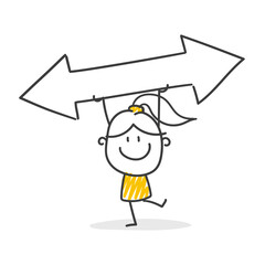 Strichfiguren / Strichmännchen (F): Pfeil links rechts.