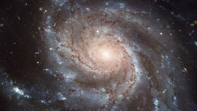3D Space Flight into a Spiral Galaxy Made Out of Hubble Images of Galaxies, Stars, Star Systems and the Cosmos. Based on real public-domain images taken by NASA, ESA, ESO or other space agencies.