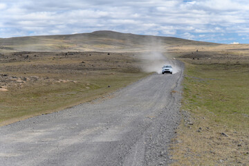 Fahrt durch das Hochland von Island auf der F35 (Kjölur).