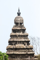 Temple Tower of Mahabalipuram temple , Tamilnadu , India. 