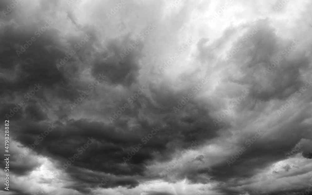 Wall mural grey storm clouds