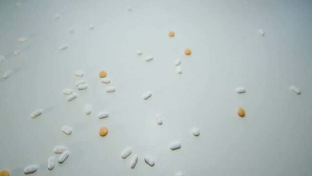 Medicine and health, pharmaceutical industry. Slow motion