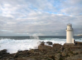 Faro en la costa de Galicia