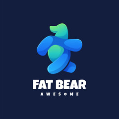 Illustration vector graphic of Fat Bear, good for logo design