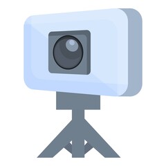 Vlogger action camera icon cartoon vector. Live video. Stream content