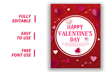 Happy valentine's day flyer