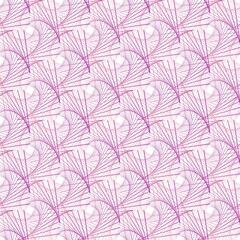 Abstract pink and purple square Spirograph twisted wireframe ethnic pattern on the white background. Vector illustration. Wrapping paper.