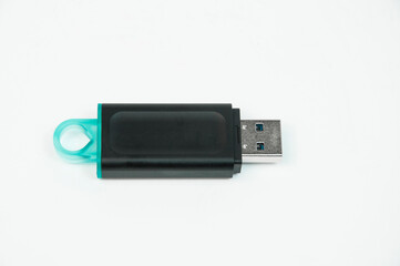 black memory card on a white background.portable storage card. information storage concept
