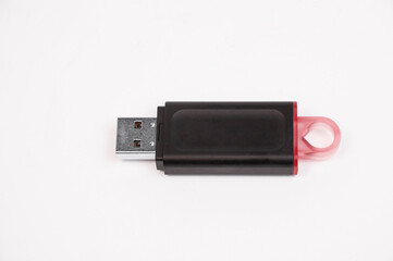 black memory card on a white background.portable storage card. information storage concept