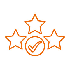 Features, rating, star line icon. Outline vector.