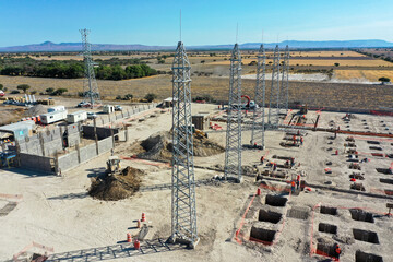 construction of high voltage electrical substation