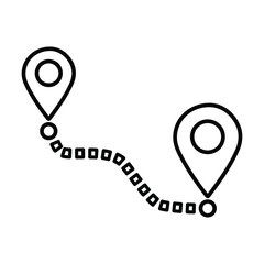 Find, us, locate, navigation outline icon. Line vector design.