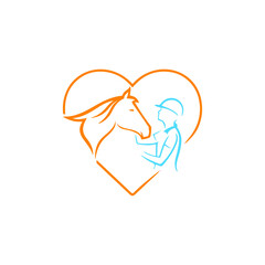horse logo with rider 