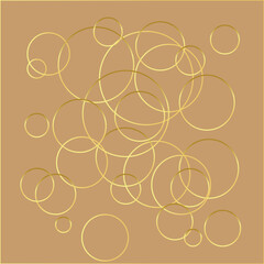 Poster Wall Decorations Rooms Golden Circles Dark Background Vector Illustration