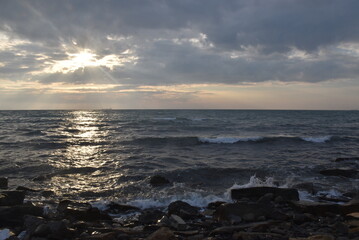 Sunrise over the Black Sea in early January