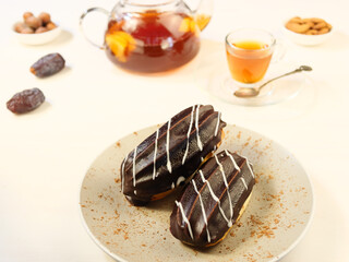 chocolate cake and coffee