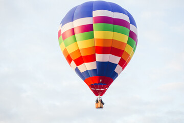 hot air balloon flying in the sky