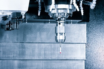coordinate measuring machine in metal cutting industry. probe measure detail