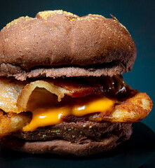 Hamburger on a plate