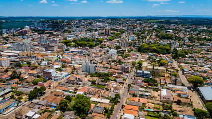 Fototapeta na wymiar Cachoeira do Sul RS. Aerial view of the city of Cachoeira do Sul