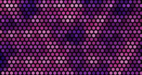 Purple abstract geometric mosaic hexagon background.	
