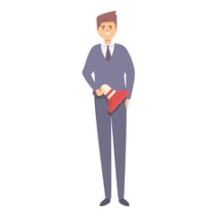 Social speaker icon cartoon vector. Business person. Adult character
