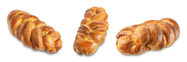 Cinnamon sweet braid bread with sugar sprinkles