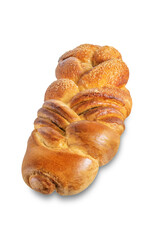 Cinnamon sweet braid bread with sugar sprinkles
