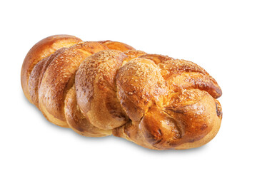 Cinnamon sweet braid bread with sugar sprinkles