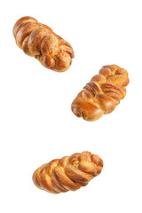 Cinnamon sweet braid bread with sugar sprinkles