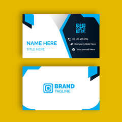 Creative, modern, professional, Minimalist, and modern Company business card design in blue color
