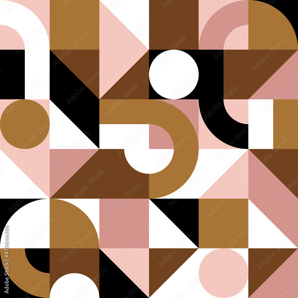Aufkleber abstract geometric vintage pattern in trendy style. seamless vector pattern. modern geometric abstra