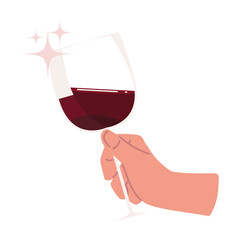 hand with wine cup