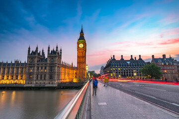 Fototapeta na wymiar Big Ben at sunset in London. England 